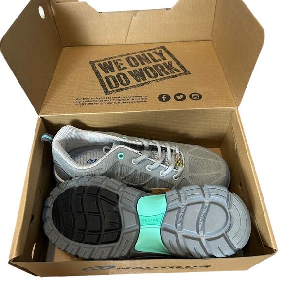 New! Nautilus Women's Spark Carbon Composite Toe Safety Shoe Size 7.5 Grey NWT - Picture 14 of 16